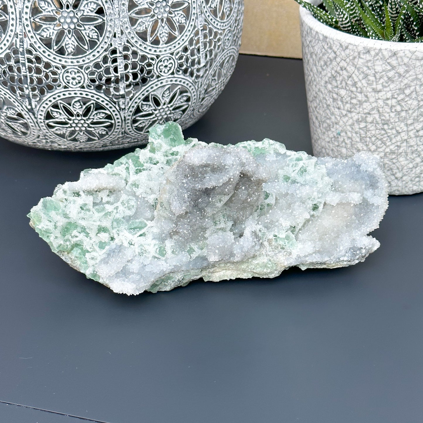 Large Sugar Fluorite Cluster - Sussex Stones Crystal Shop