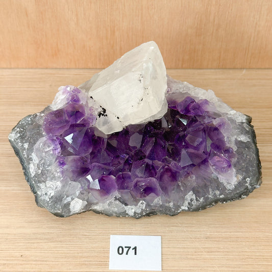 Uruguayan Amethyst Cluster With Calcite (Extra Grade)