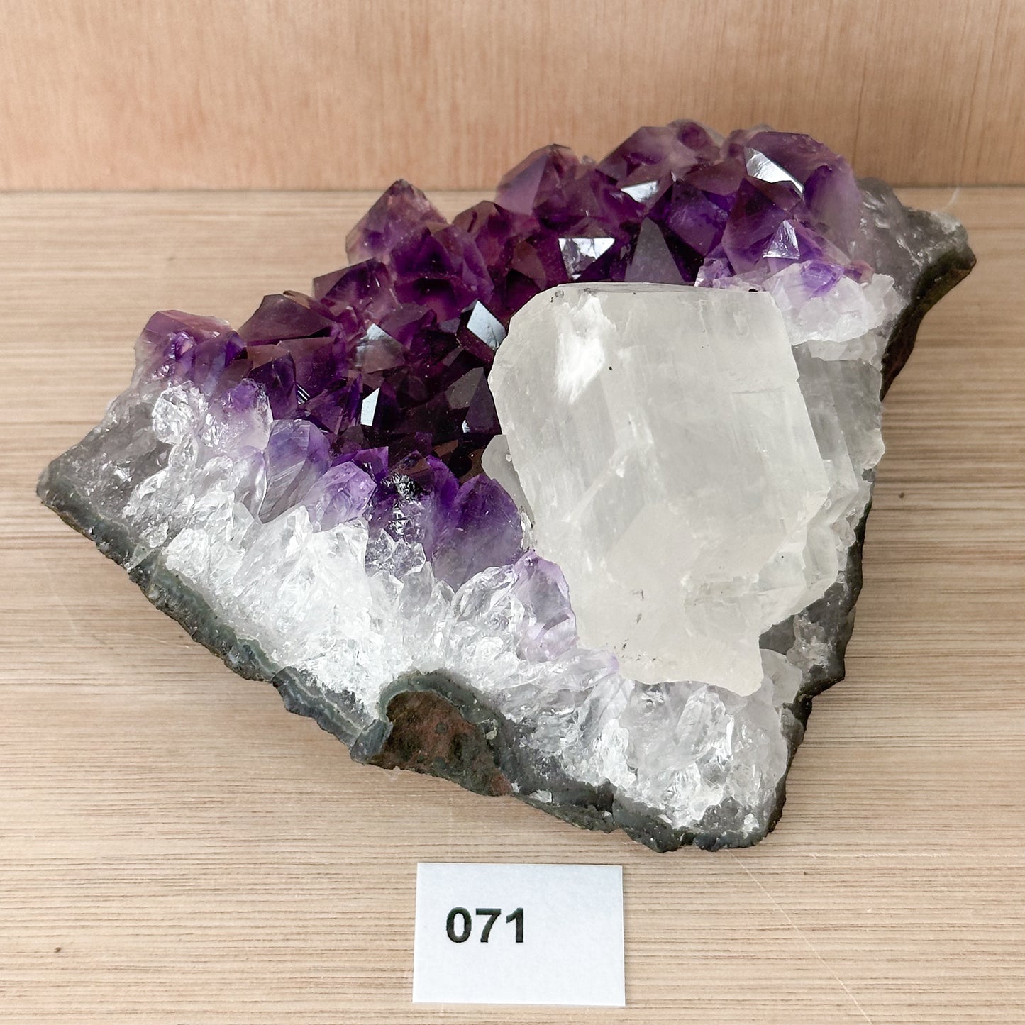 Uruguayan Amethyst Cluster With Calcite (Extra Grade)