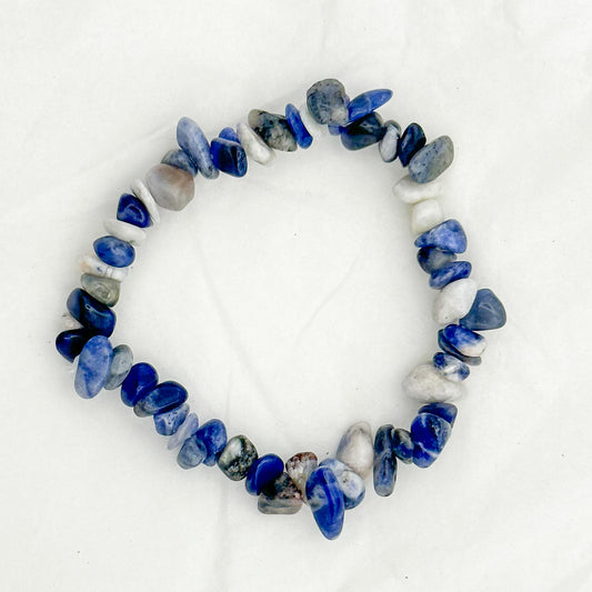 Sodalite Chip Bracelet - Sussex Stones Crystal Shop
