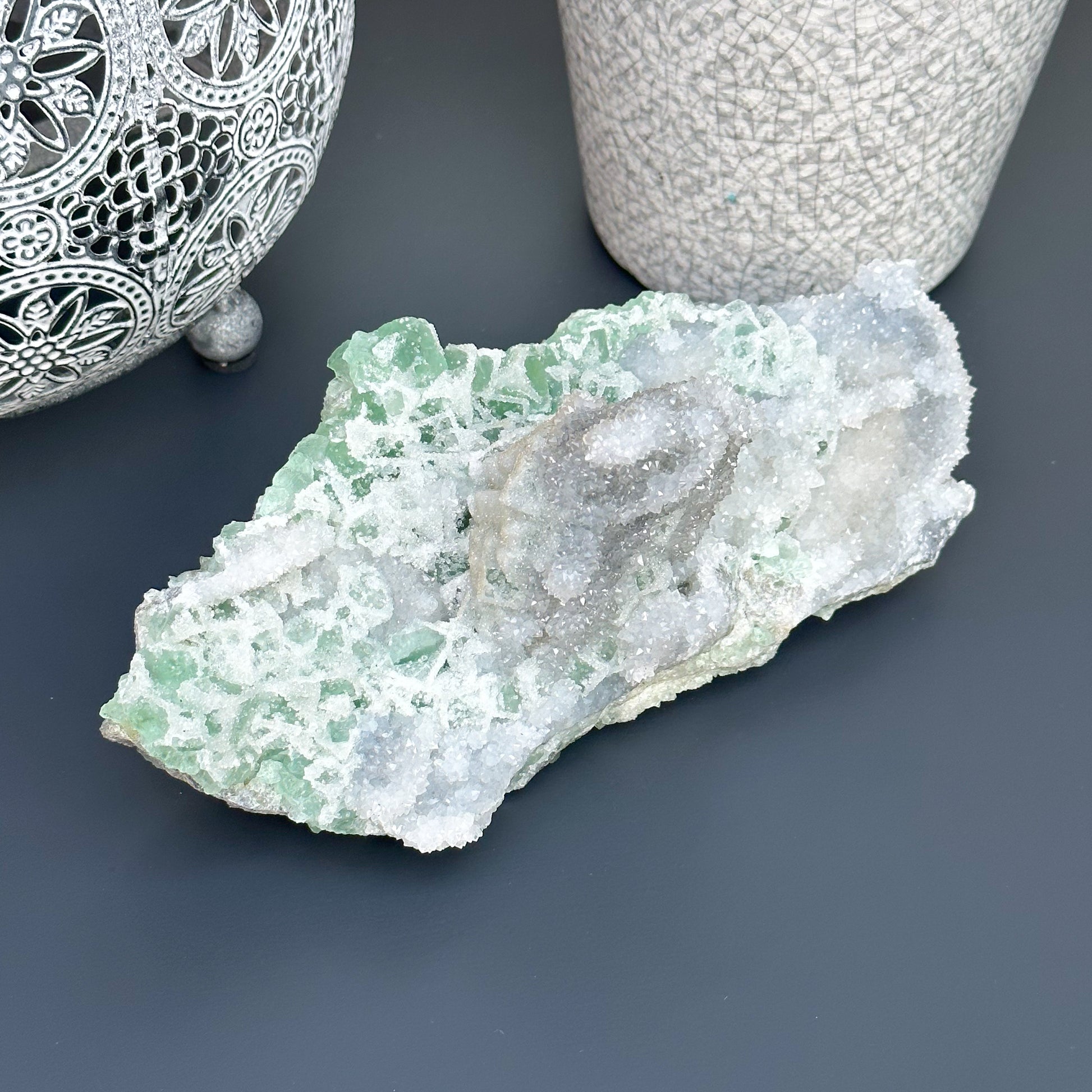 Large Sugar Fluorite Cluster - Sussex Stones Crystal Shop