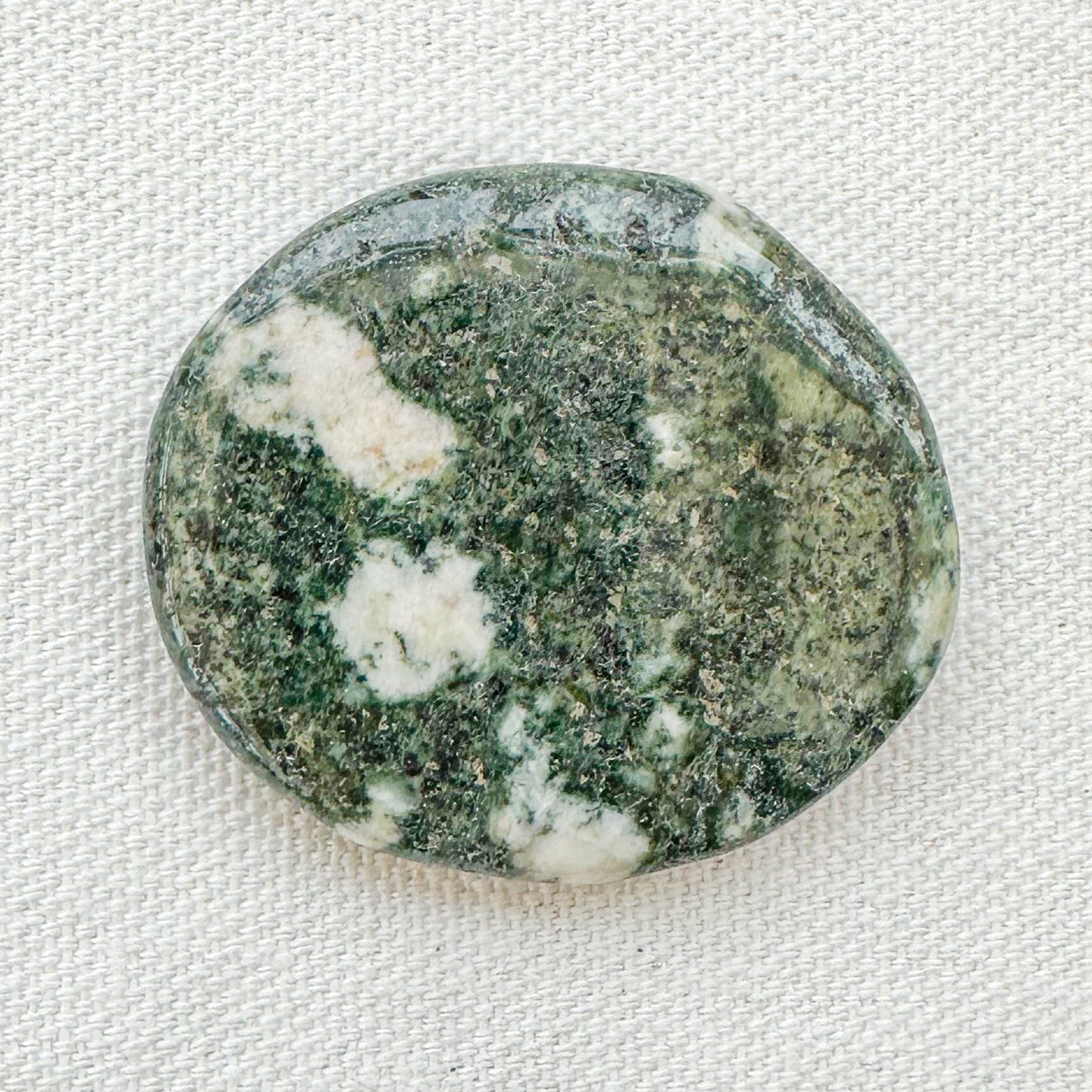 Preseli Bluestone Flat Palm Stone - Sussex Stones Crystal Shop