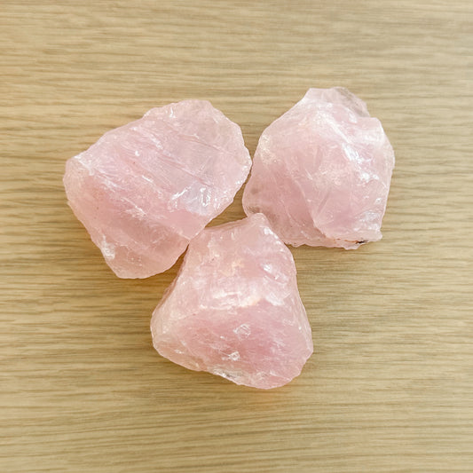 Raw Rose Quartz Chunks - Sussex Stones Crystal Shop