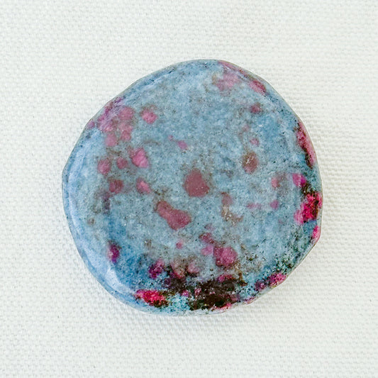 Ruby Kyanite Flat Palm Stone - Sussex Stones Crystal Shop
