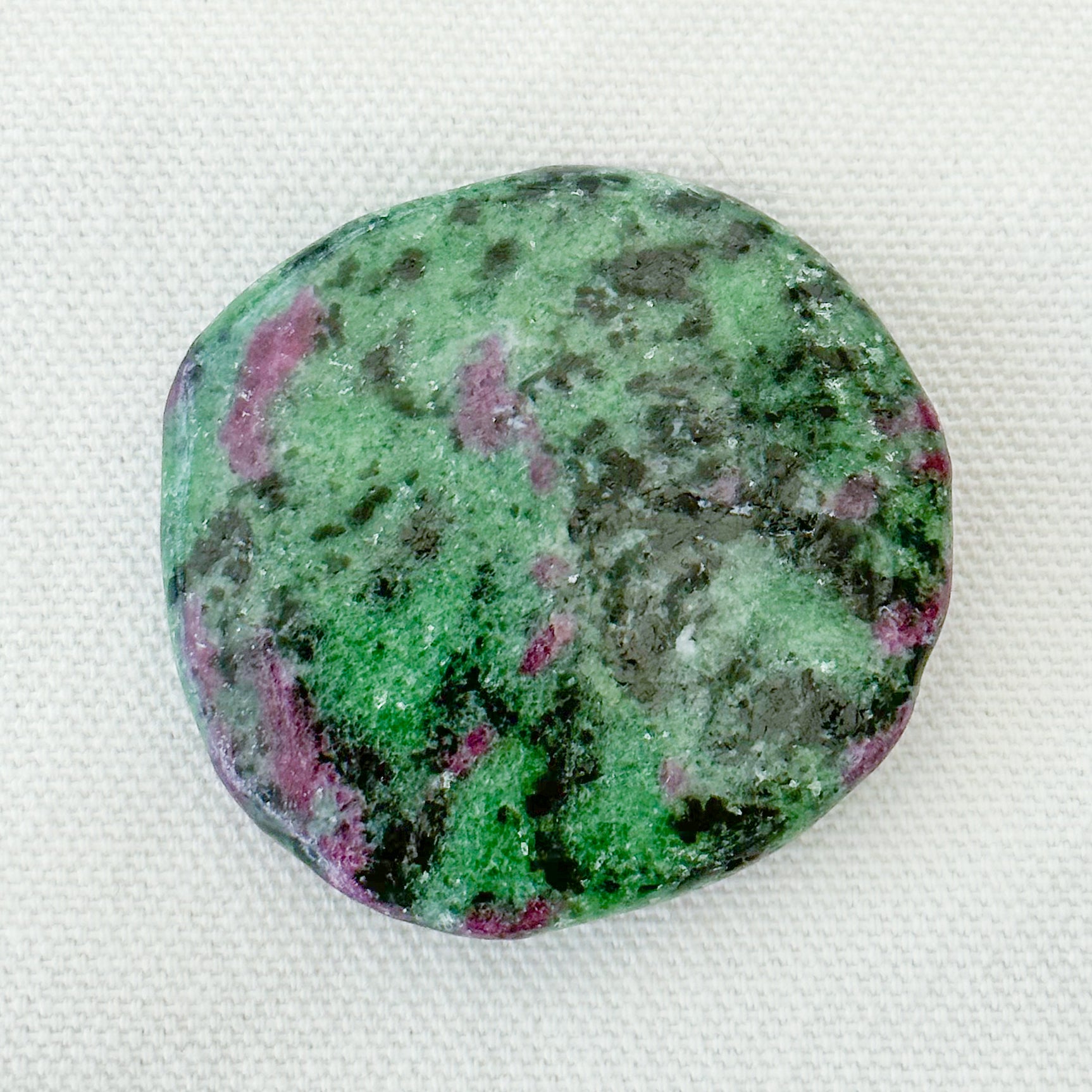 Ruby Zoisite Flat Palm Stone - Sussex Stones Crystal Shop