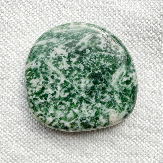 Saussurite Flat Palm Stone - Sussex Stones Crystal Shop