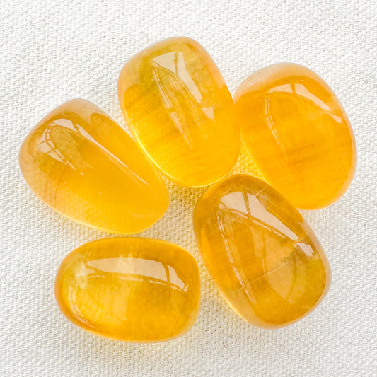 Yellow Fluorite Tumble Stones - Sussex Stones Crystal Shop
