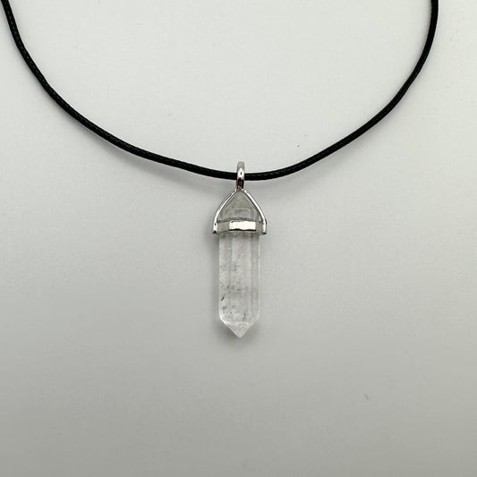 Clear Quartz Point Necklace Pendant - Sussex Stones Crystal Shop