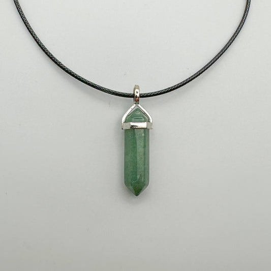 Green Aventurine Point Necklace Pendant - Sussex Stones Crystal Shop