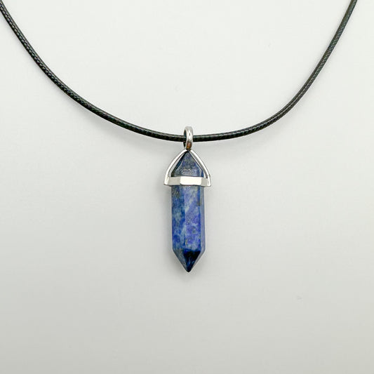Lapis Lazuli Point Necklace Pendant - Sussex Stones Crystal Shop 