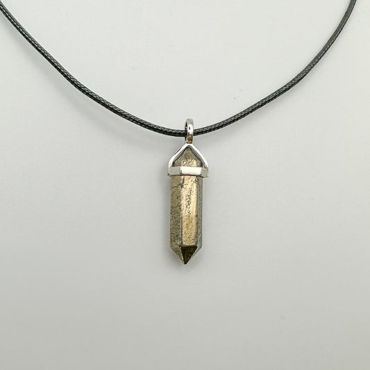 Pyrite Point Necklace Pendant - Sussex Stones Crystal Shop