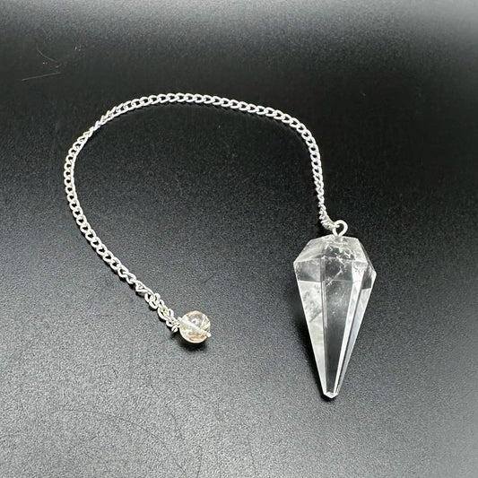 Clear Quartz Pendulum, Clear Quartz Crystal Pendulum - Sussex Stones Crystal Shop