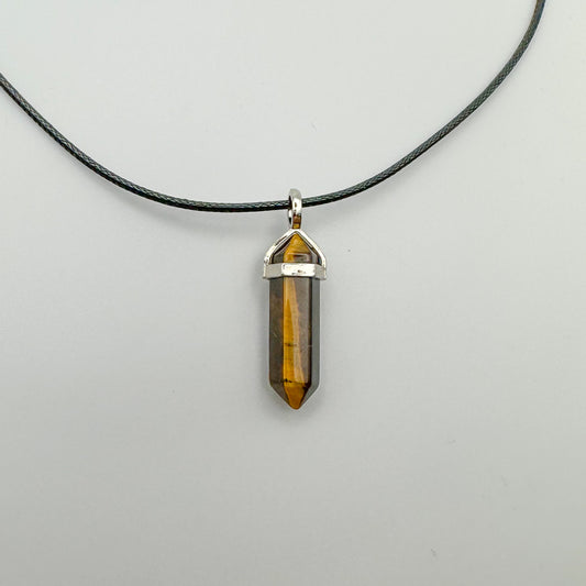 Tigers Eye Point Necklace Pendant - Sussex Stones Crystal Shop