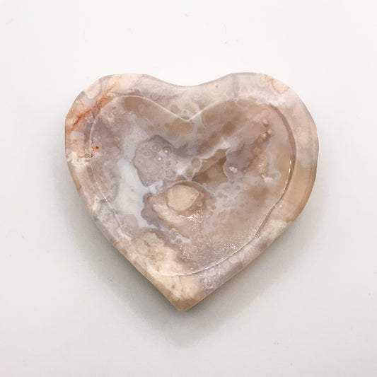 Flower Agate Heart Bowl - Sussex Stones Crystal Shop