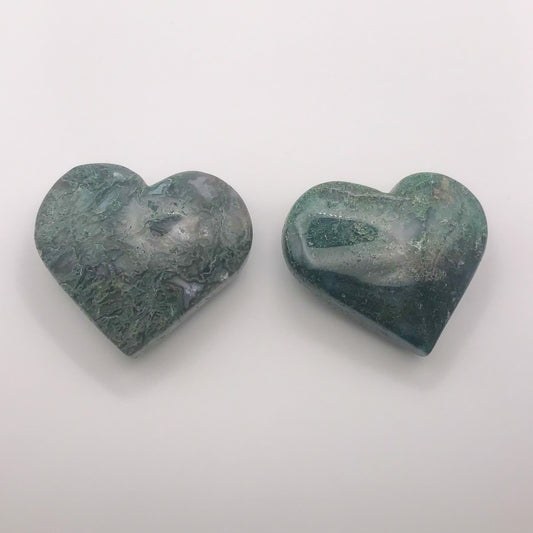 Moss Agate Heart - Sussex Stones Crystal Shop