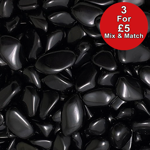 Black Obsidian Tumble stones - Sussex Stones Crystal Shop