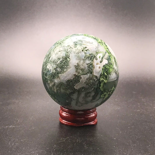 Green Moss Agate Sphere - Sussex Stones Crystal Shop