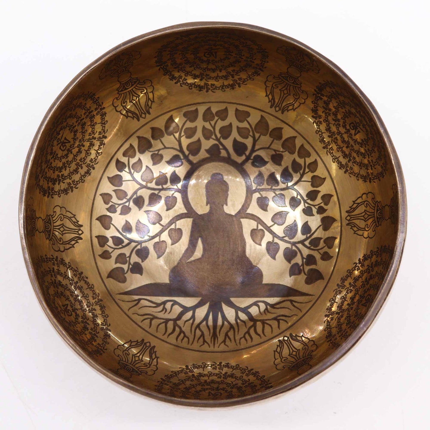 Tibetan Healing Engraved Bowl - 16cm - Bodhi Tree Buddha