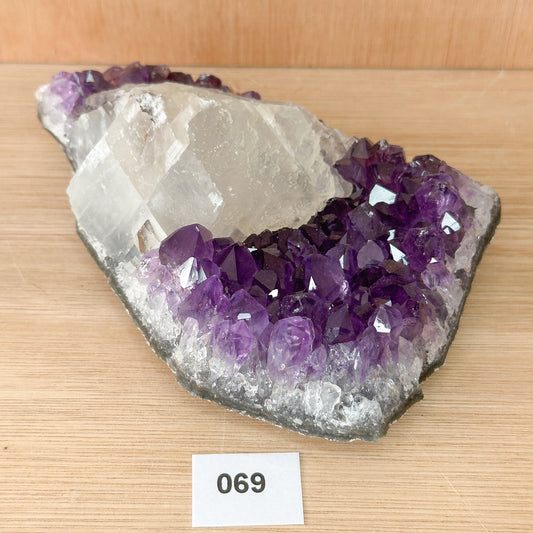 Uruguayan Amethyst Cluster With Calcite (Extra Grade)