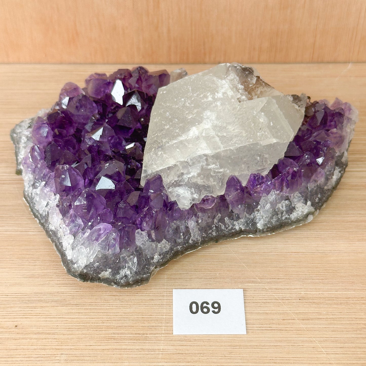 Uruguayan Amethyst Cluster With Calcite (Extra Grade)