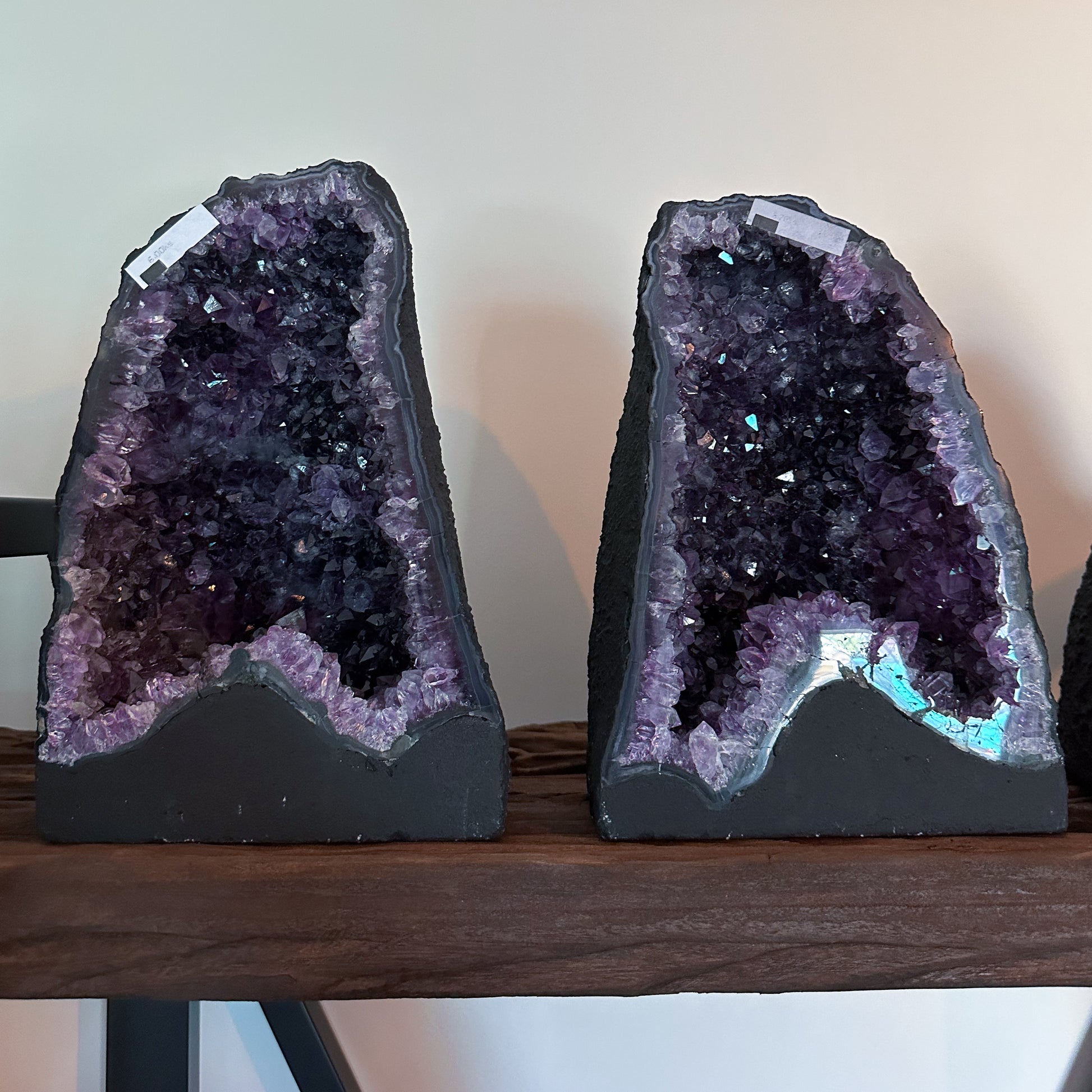 Amethyst Geode Pair - Sussex Stones Crystal Shop