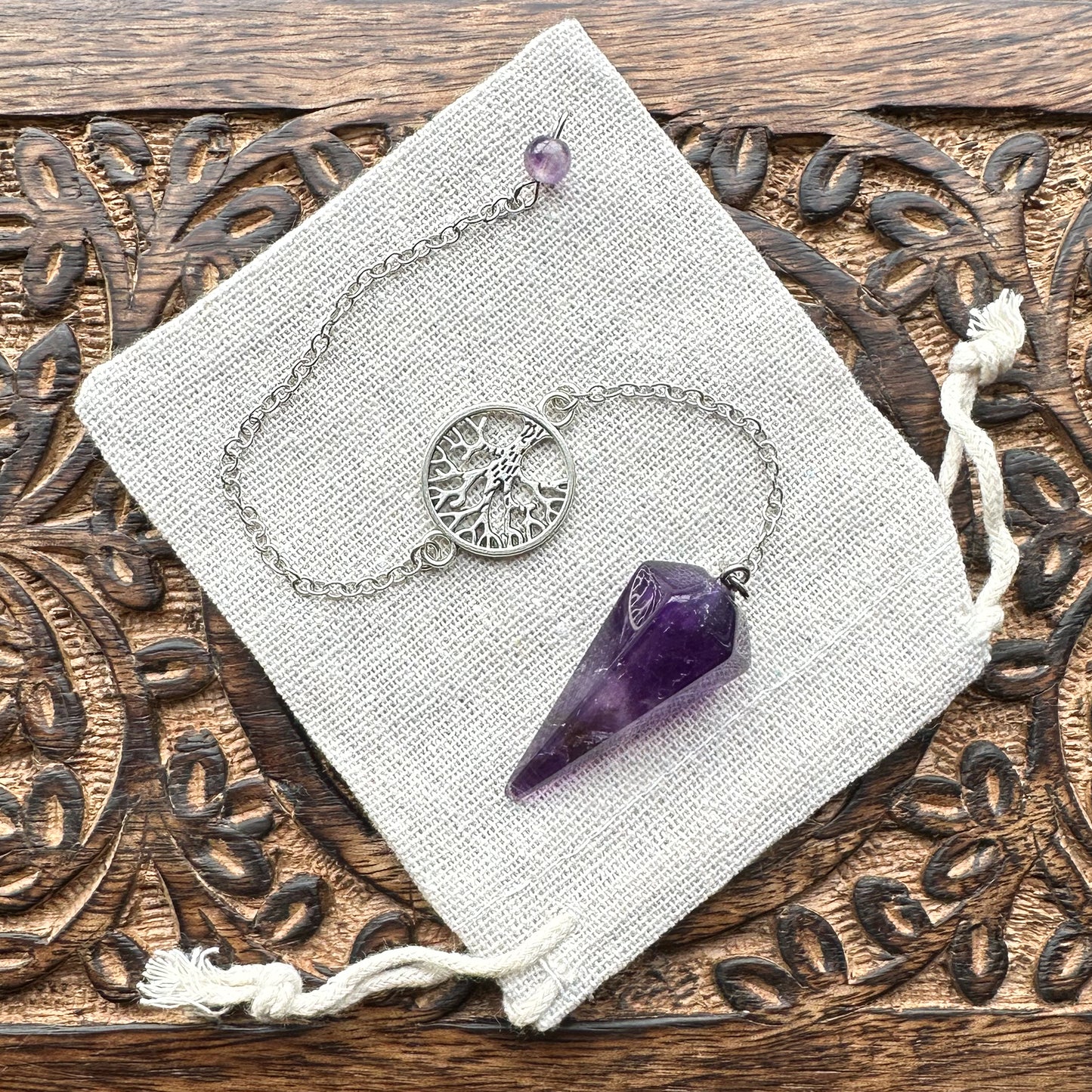 Amethyst Tree Of Life Pendulum - Sussex Stones Crystal Shop