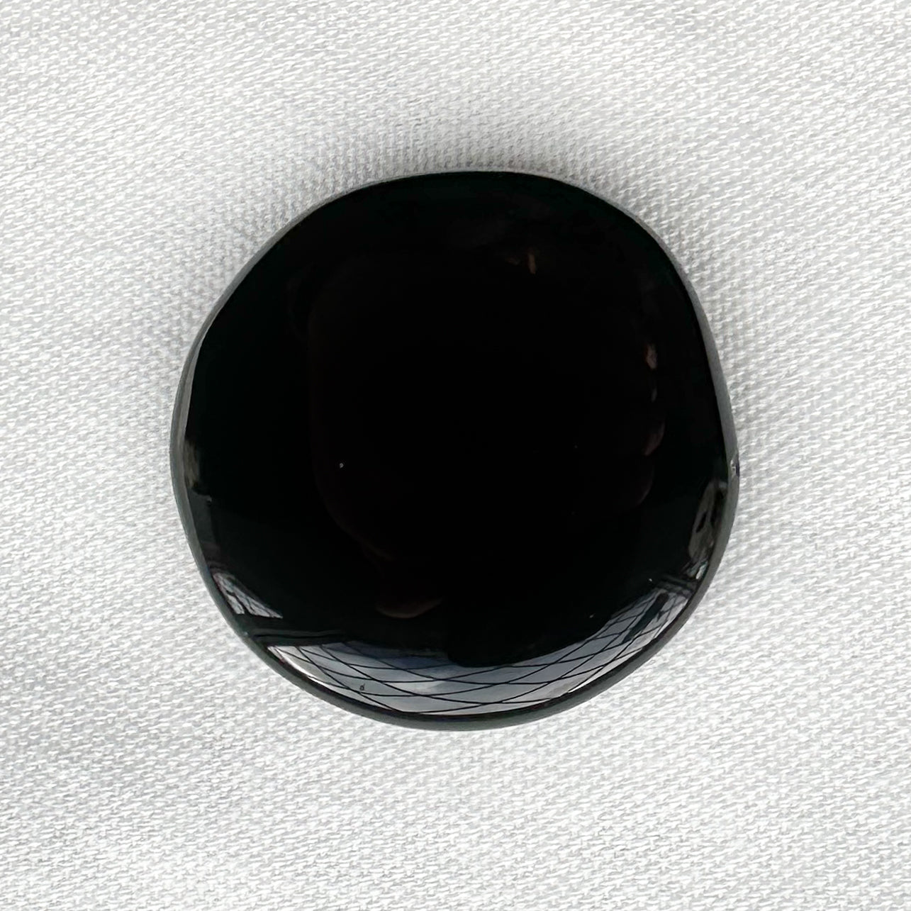 Black Obsidian Flat Palm Stone - Sussex Stones Crystal Shop