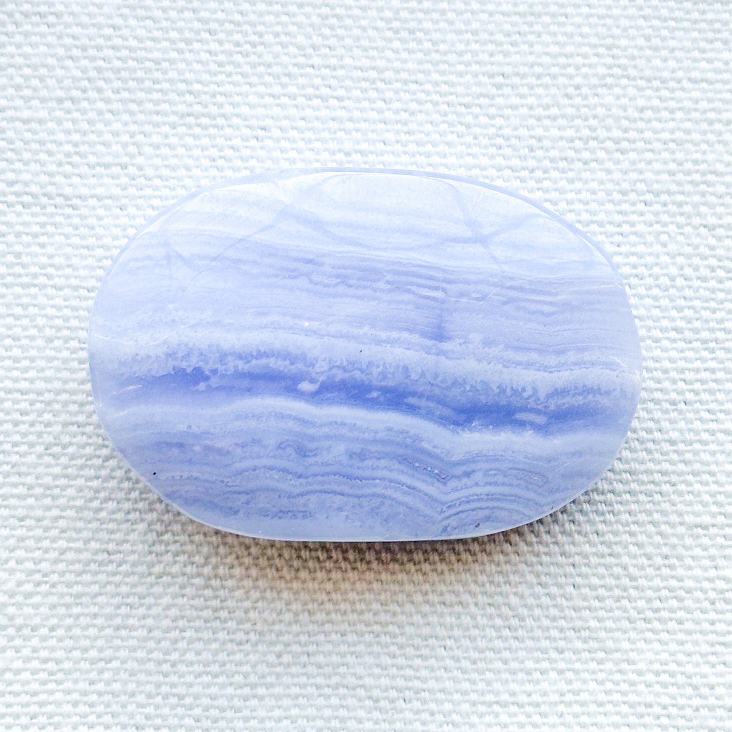 Blue Lace Agate Palm Stone - Sussex Stones Crystal Shop