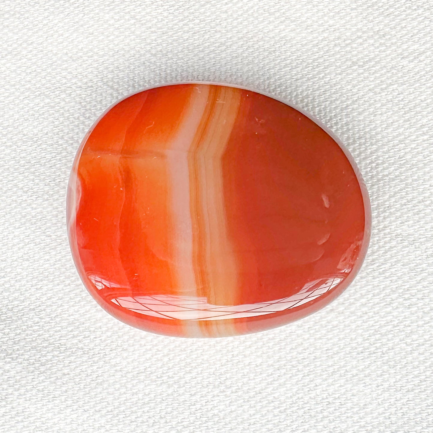 Carnelian Flat Palm Stone - Sussex Stones Crystal Shop