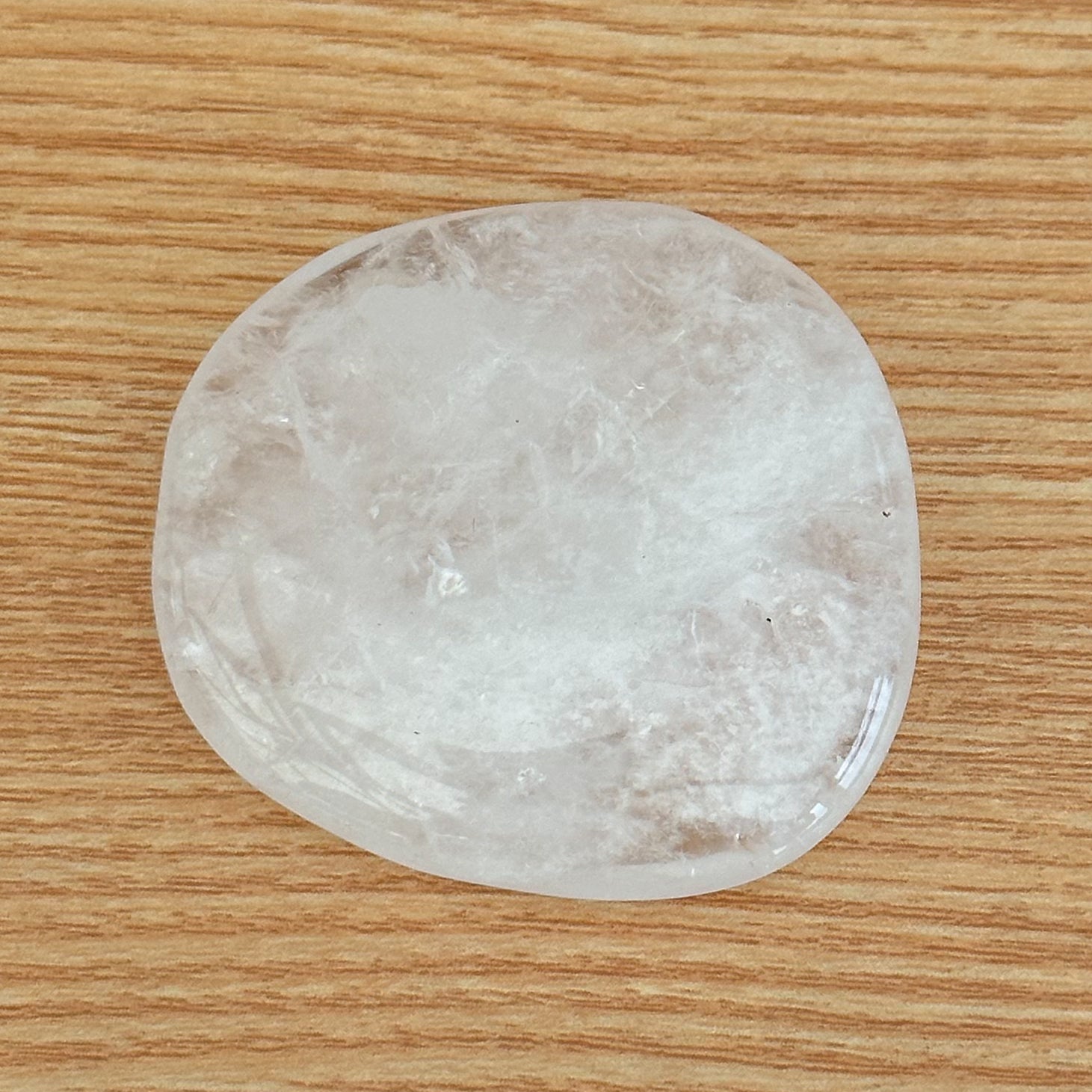 Clear Quartz Flat Palm Stone - Sussex Stones Crystal Shop