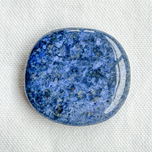 Dumortierite Flat Palm Stone