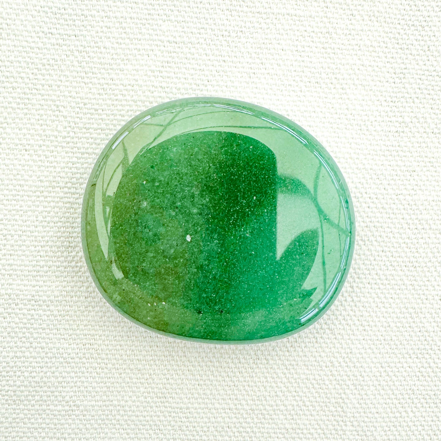 Green Aventurine Flat Palm Stone - Sussex Stones Crystal Shop