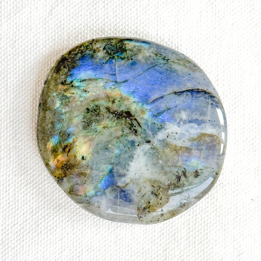 Labradorite Flat Palm Stone - Sussex Stones Crystal Shop