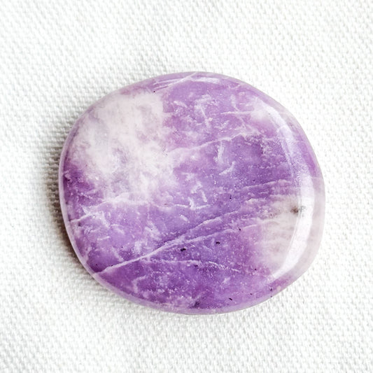 Lepidolite Flat Palm Stone
