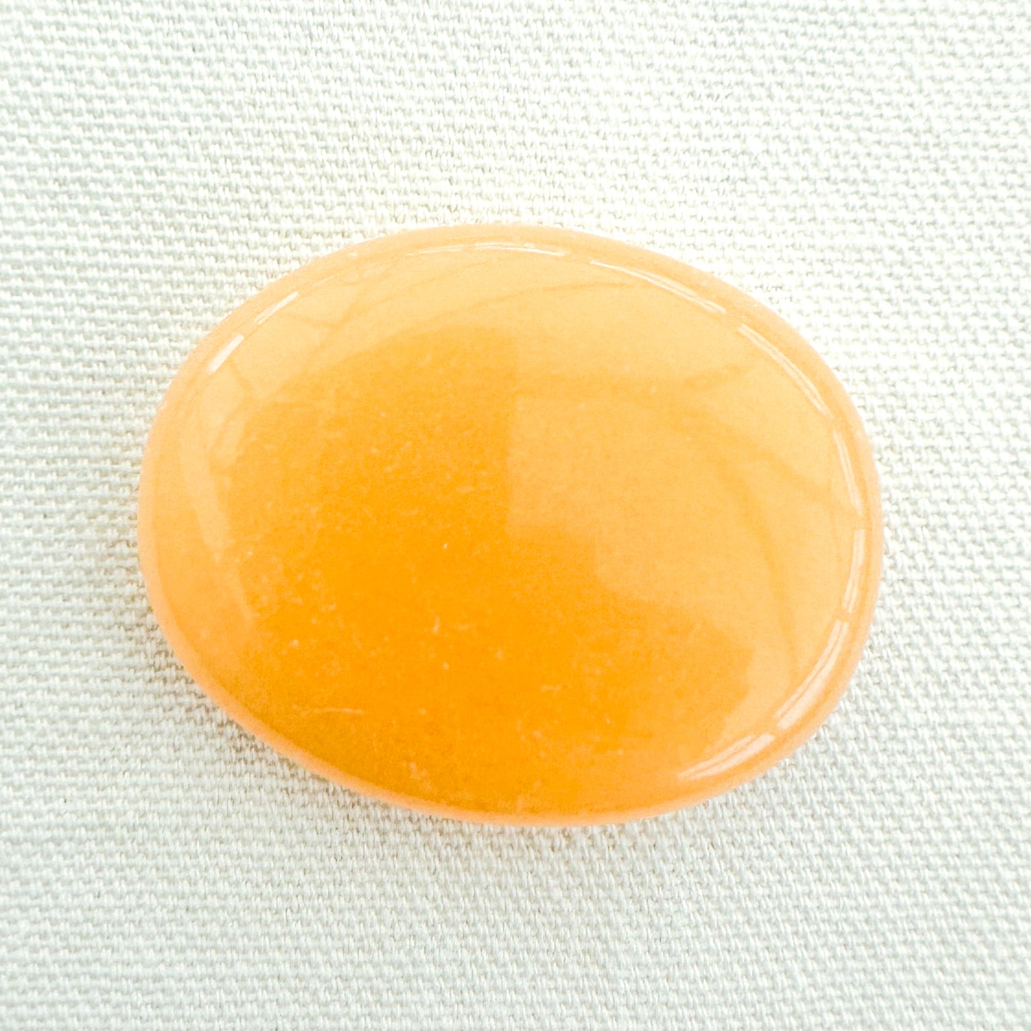 Orange Calcite Flat Palm Stone - Sussex Stones Crystal Shop