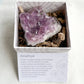 Raw Amethyst Clusters Gift Boxed With ID Card