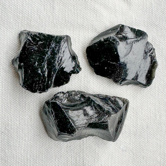 Raw Black Obsidian Chunks | Sussex Stones Crystal Shop