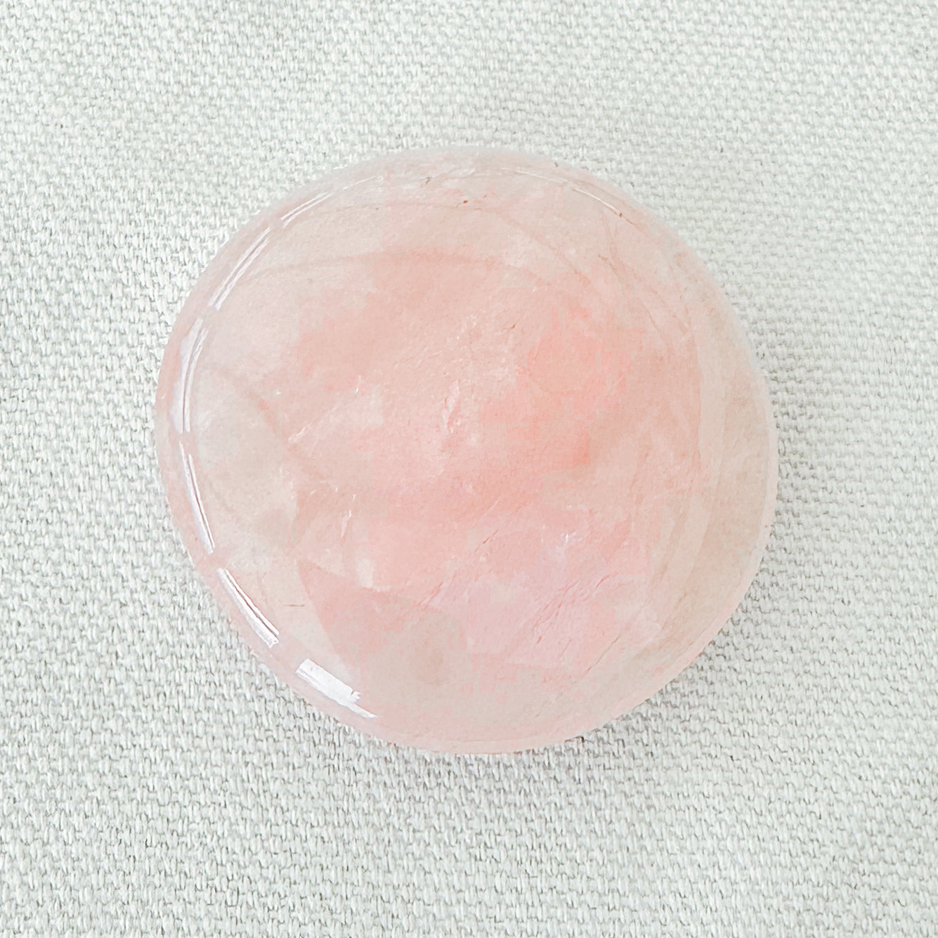 Rose Quartz Flat Palm Stone - Sussex Stones Crystal Shop