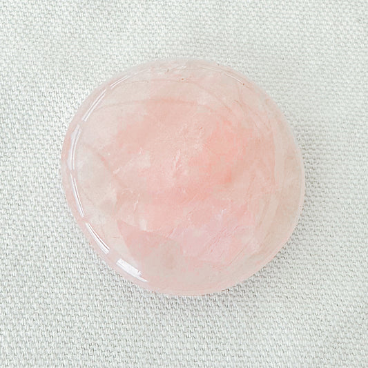 Rose Quartz Flat Palm Stone - Sussex Stones Crystal Shop