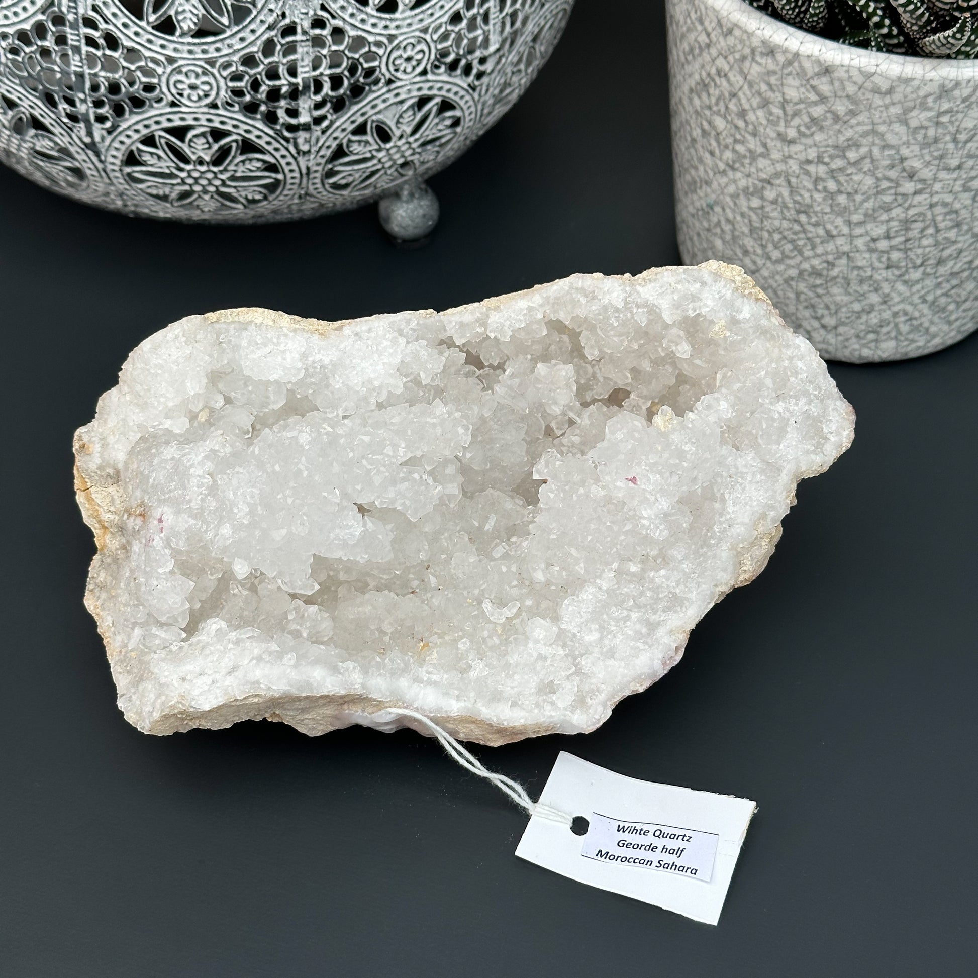 White Quartz Geode - Sussex Stones Crystal Shop