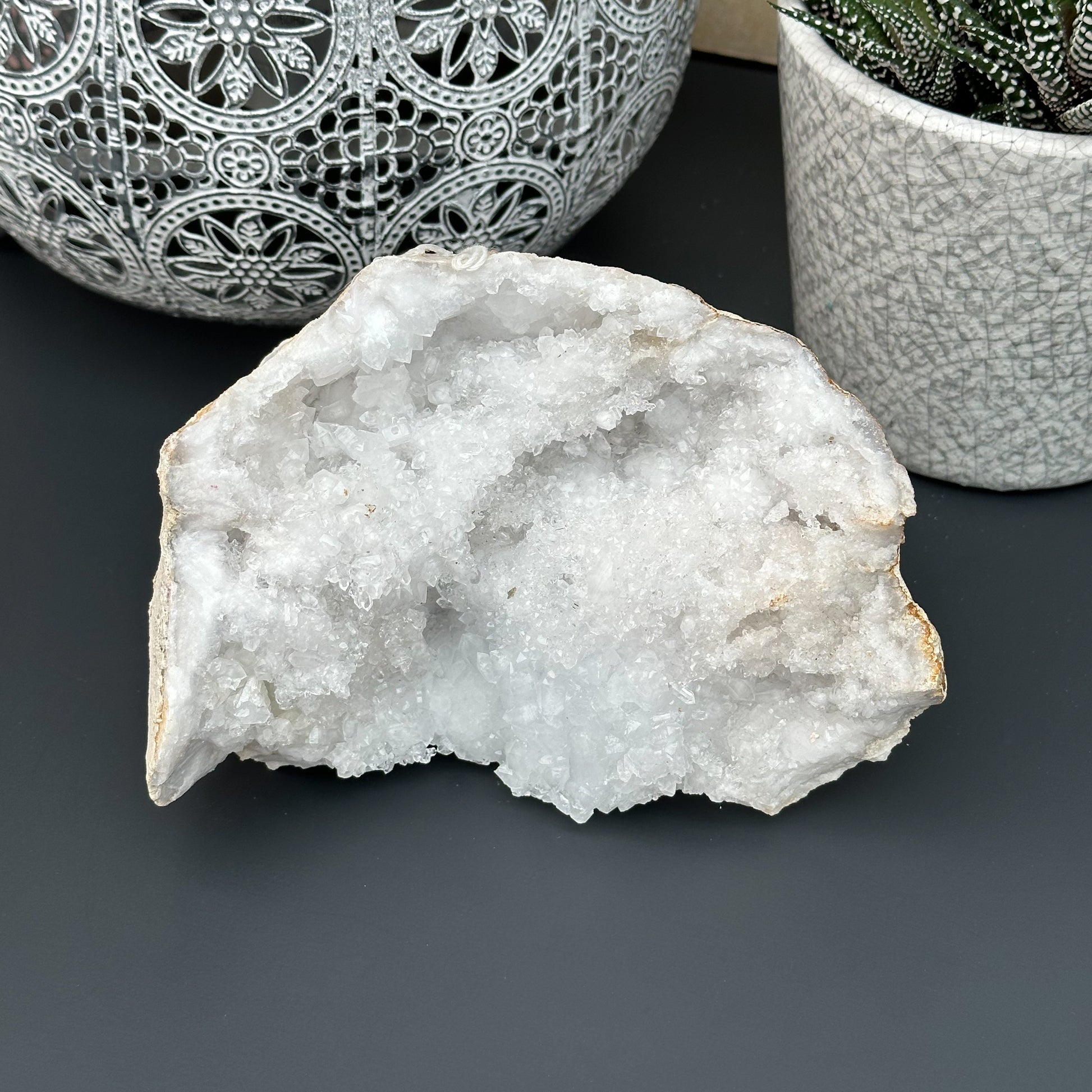 White Quartz Geode - Sussex Stones Crystal Shop