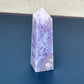 Pink Amethyst With Flower Agate Tower - Sussex Stones Crystal Shop