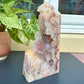 Large Pink Amethyst With Flower Agate Tower - Sussex Stones Crystal Shop