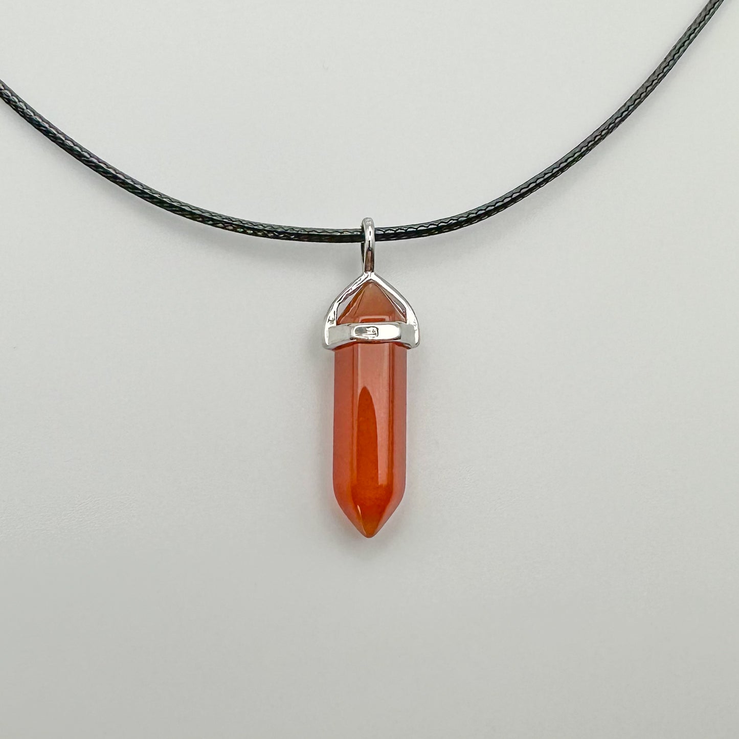 Carnelian Point Necklace Pendant - Sussex Stones Crystal Shop