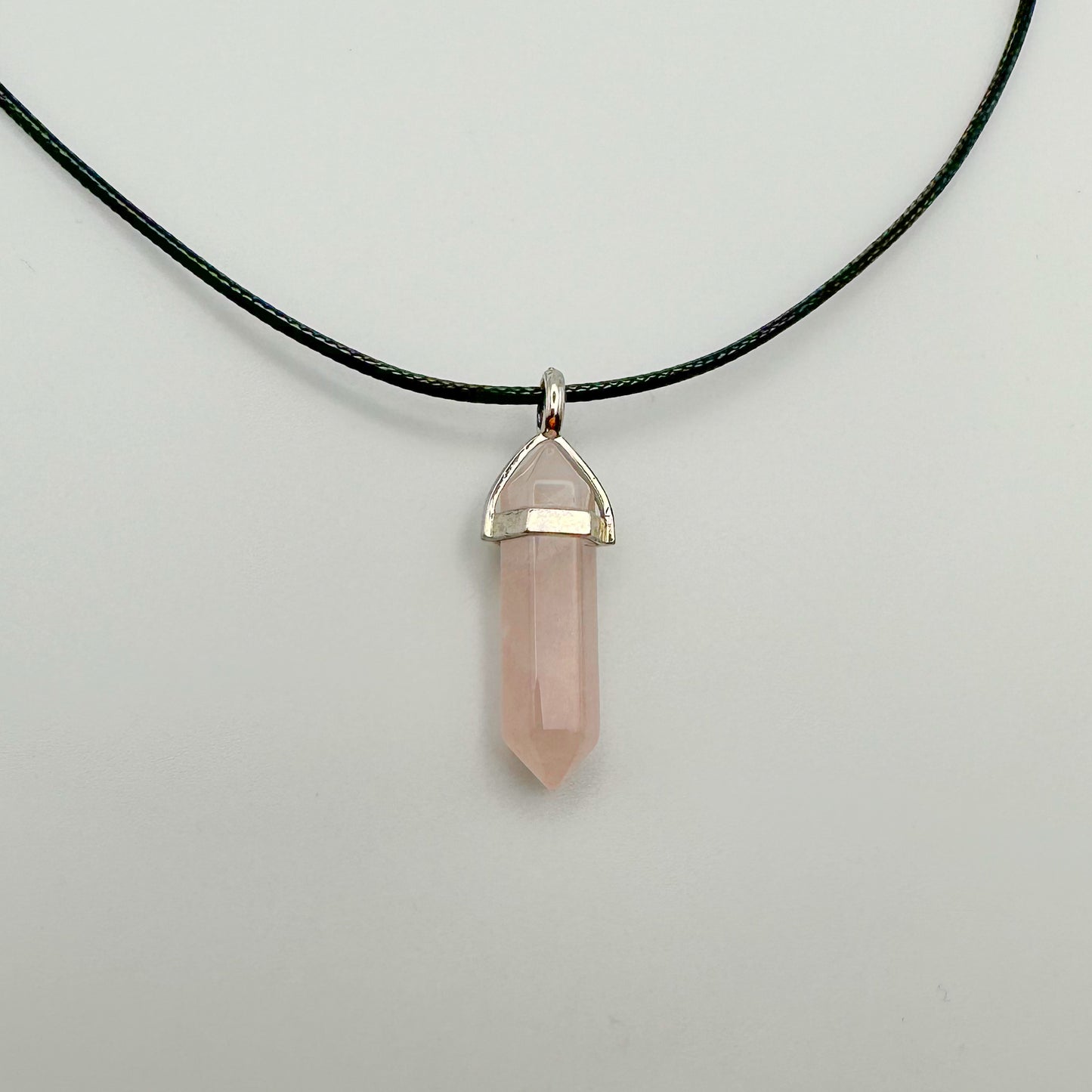 Rose Quartz Point Necklace Pendant - Sussex Stones Crystal Shop